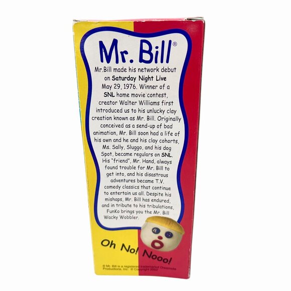 VTG NIB MR BILL WACKY WOBBLER SATURDAY NIGHT LIVE COLLECTIBLE FUNKO BOBBLHEAD 20 - Picture 4 of 7